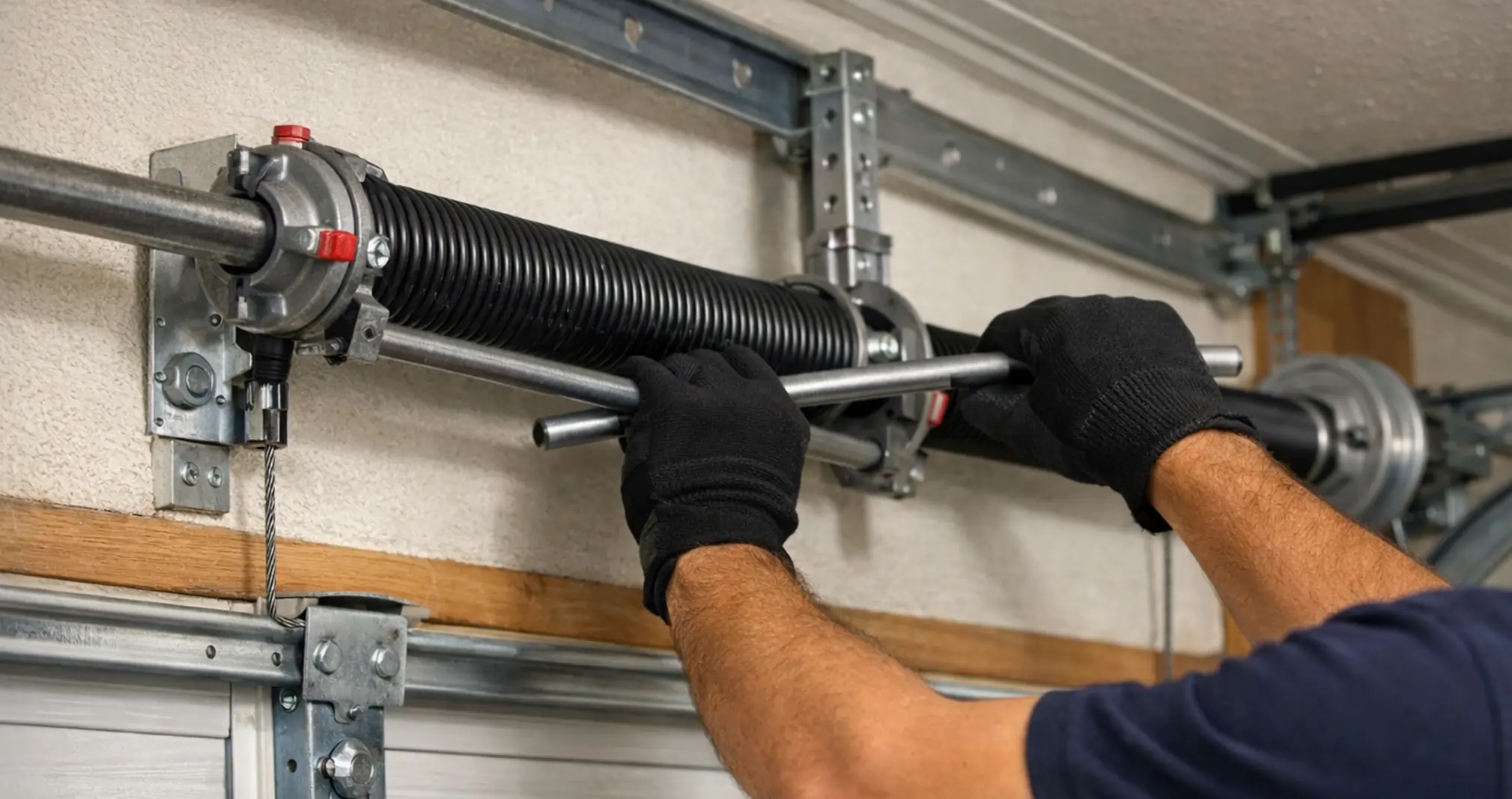 Garage door spring installation